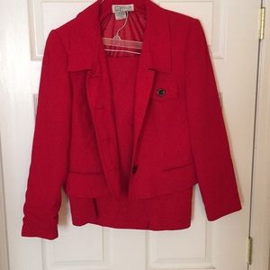 Women’s Red Atrium Collection Skirt-suit Size 16